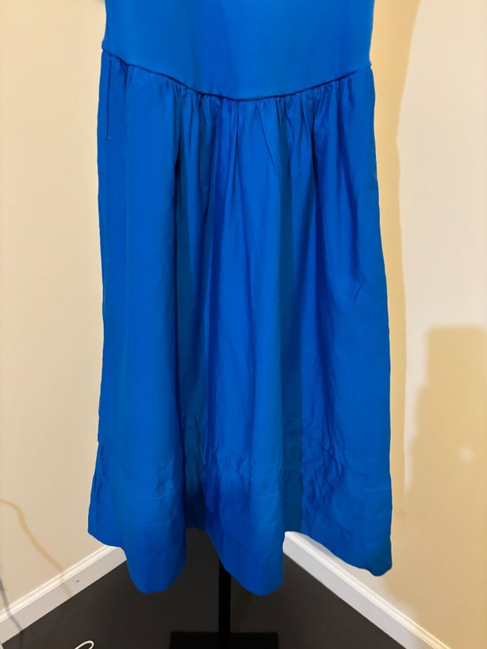 J. Crew Drop Waist Mixy Royal Blue Sleeveless Midi Dress - Picture 6 of 12